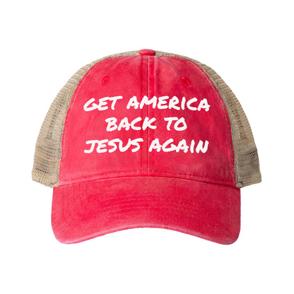 Get America Back To Jesus Hat- Ruby