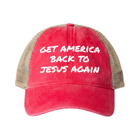 Get America Back To Jesus Hat- Ruby