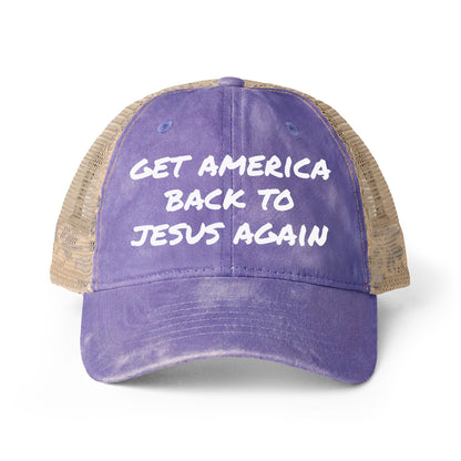 Get America Back To Jesus Hat- Purple