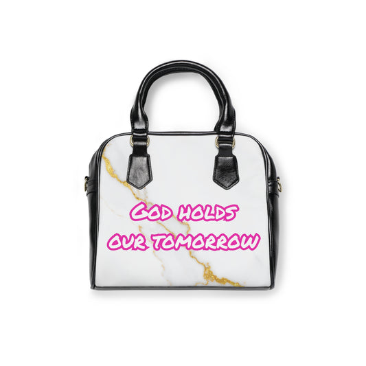 God Holds Our Tomorrow Handbag