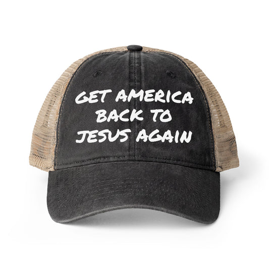Get America Back To Jesus Hat-Leopard