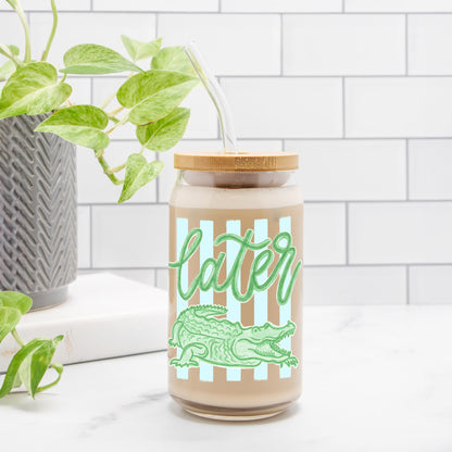 Iced Coffee Glass- Gator