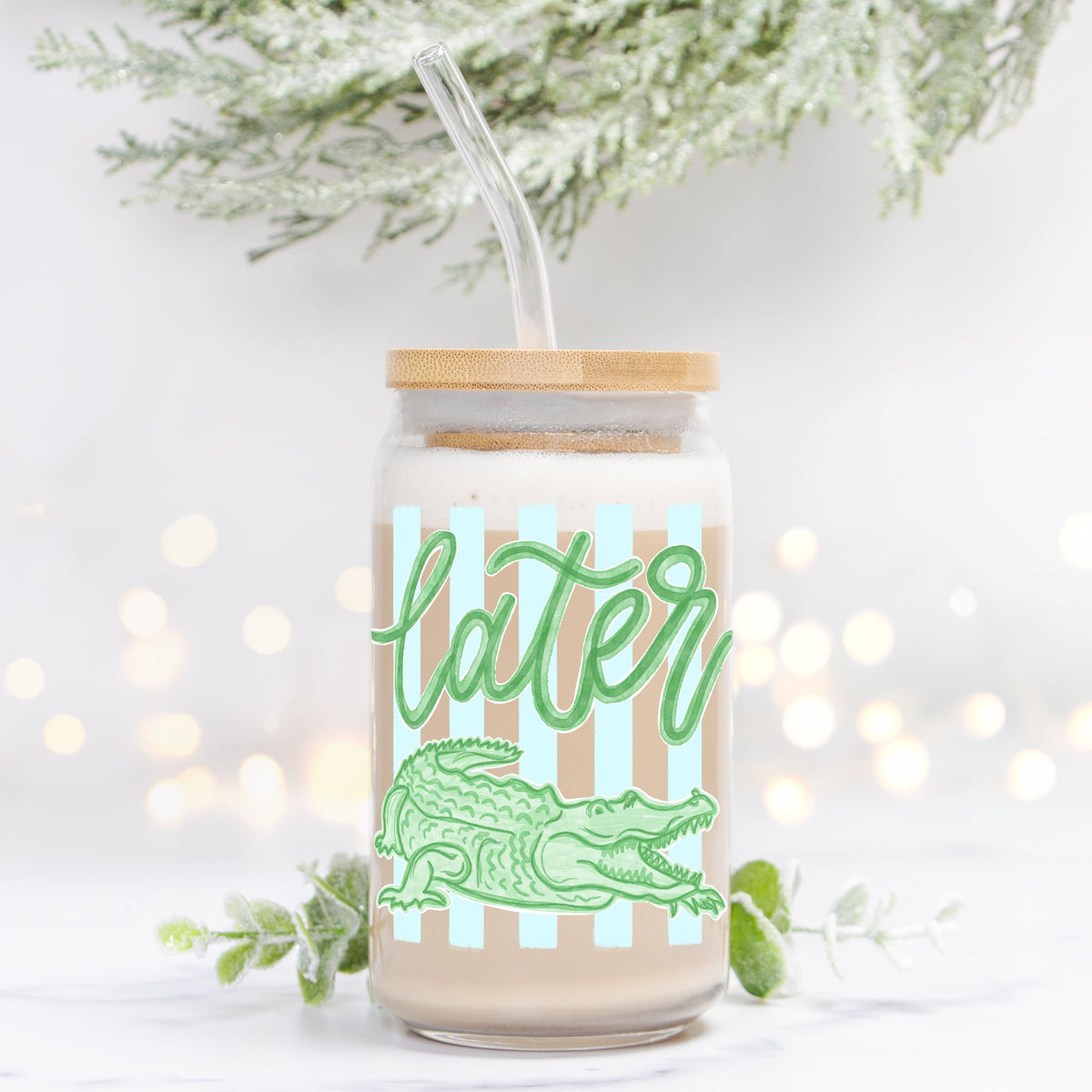 Iced Coffee Glass- Gator