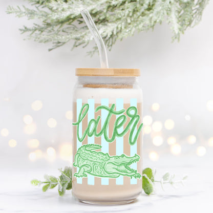 Iced Coffee Glass- Gator
