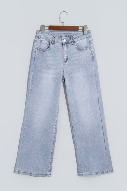 Beau Blue Sparkle Detail Western Casual Shift Jeans