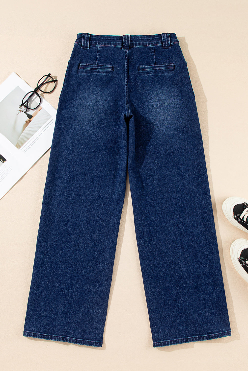 Dirty blue Daily Fashion Straight Leg Mid-rise Shift Jeans