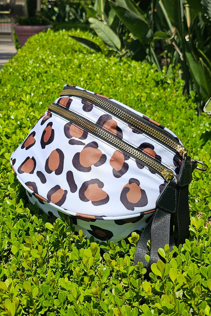 Pink Checkered Print Wide Strap Large Crossbody Bag