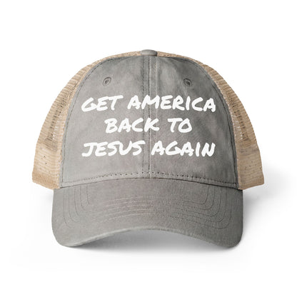 Get America Back To Jesus Hat- Stone