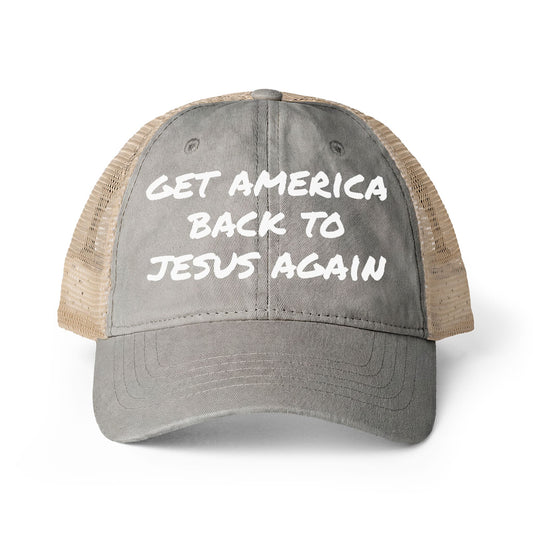 Get America Back To Jesus Hat- Stone