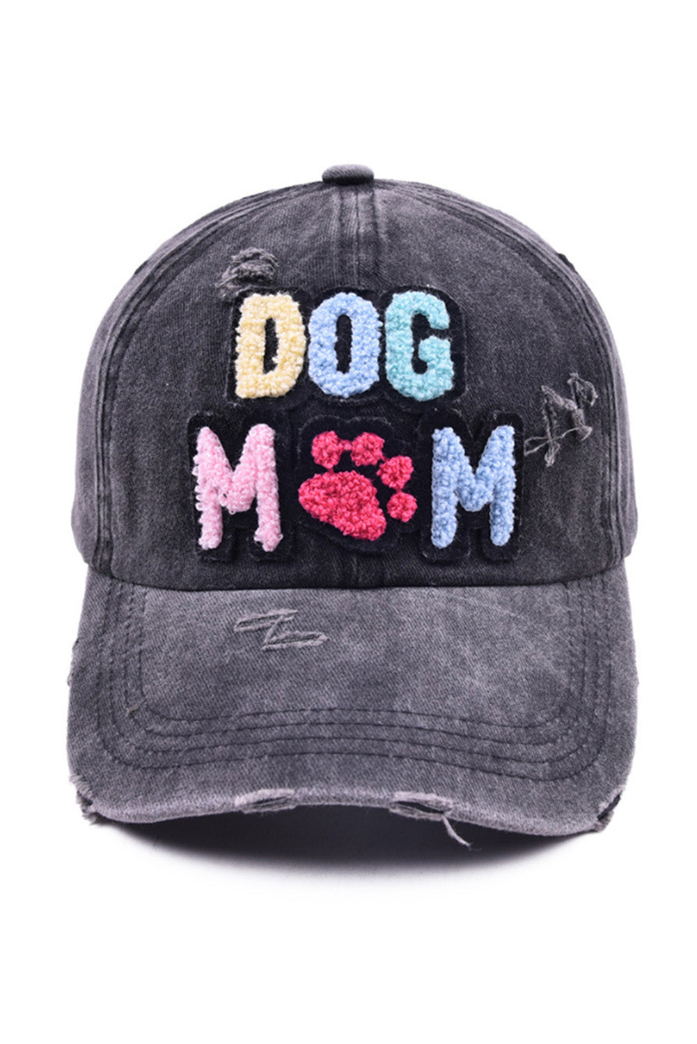 Black Vintage Wash Dog Mom Hat
