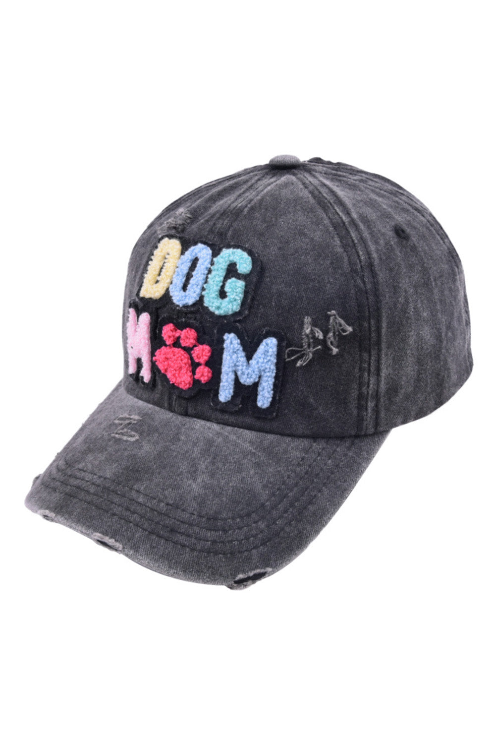 Black Vintage Wash Dog Mom Hat